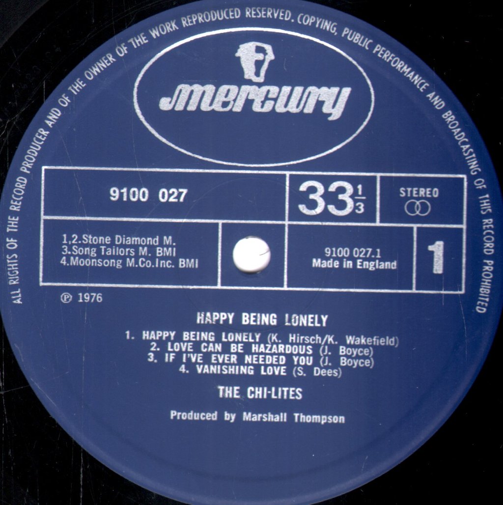 Chi-Lites - Happy Being Lonely - Lp