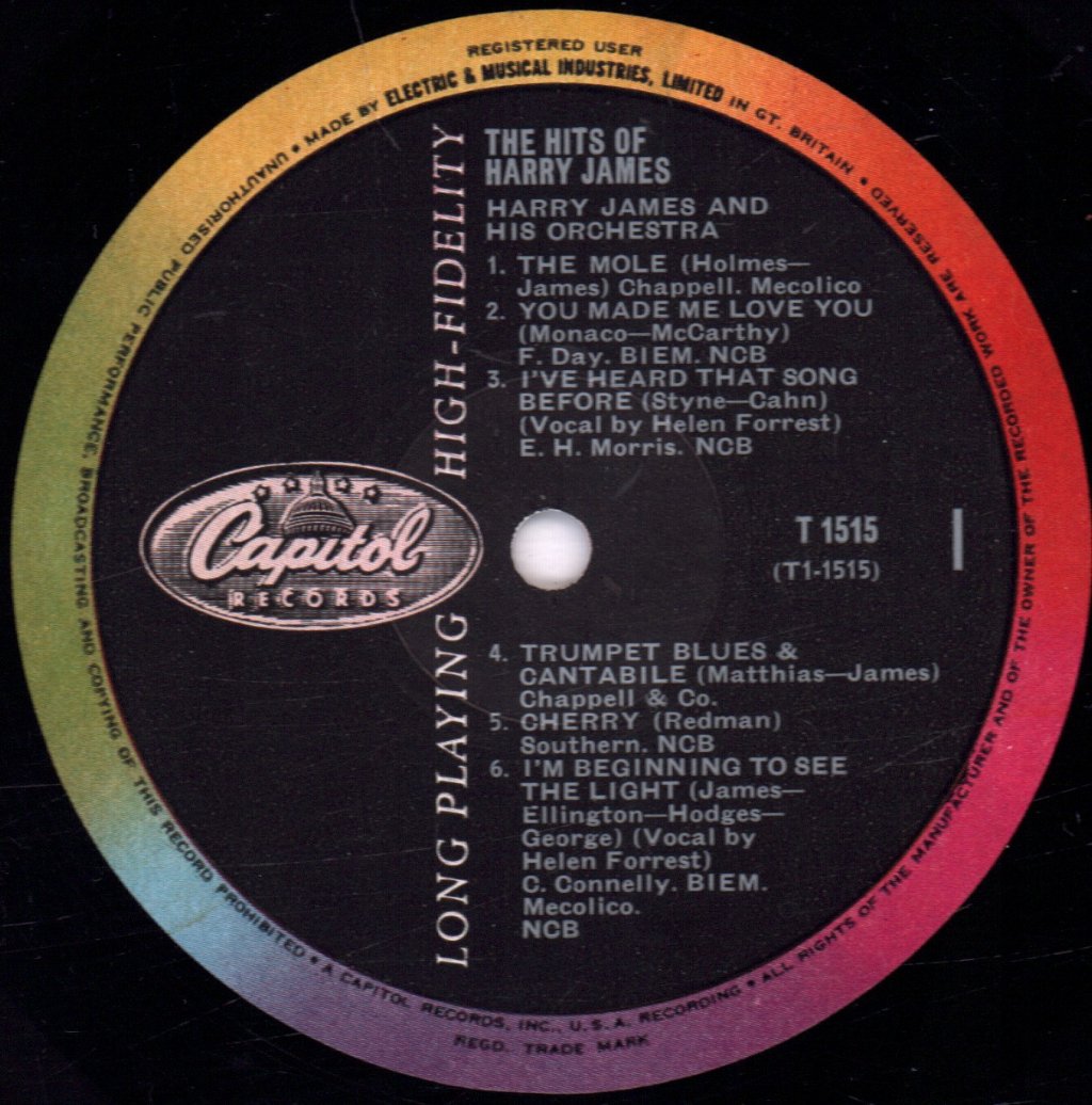 Harry James - Hits Of - Lp