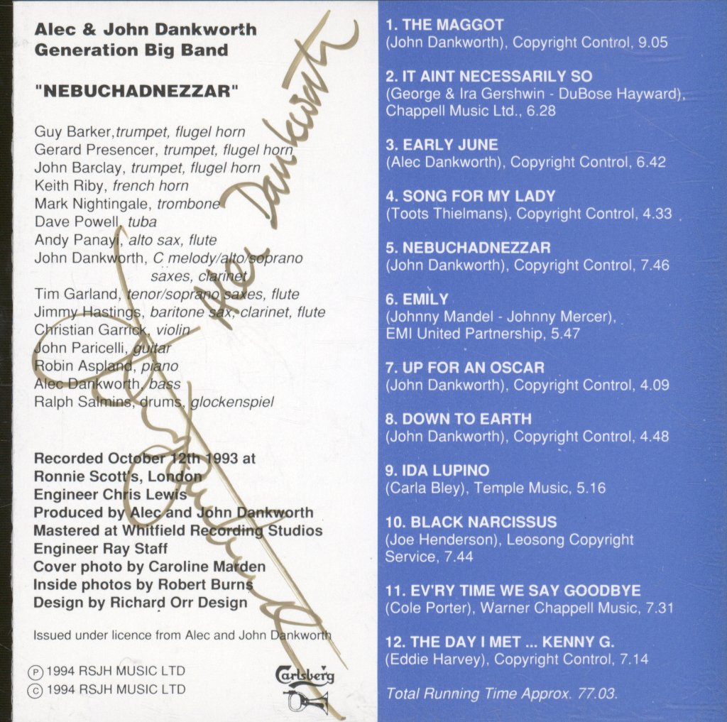Alec & John Dankworth Generation Big Band - Nebuchadnezzar - Cd