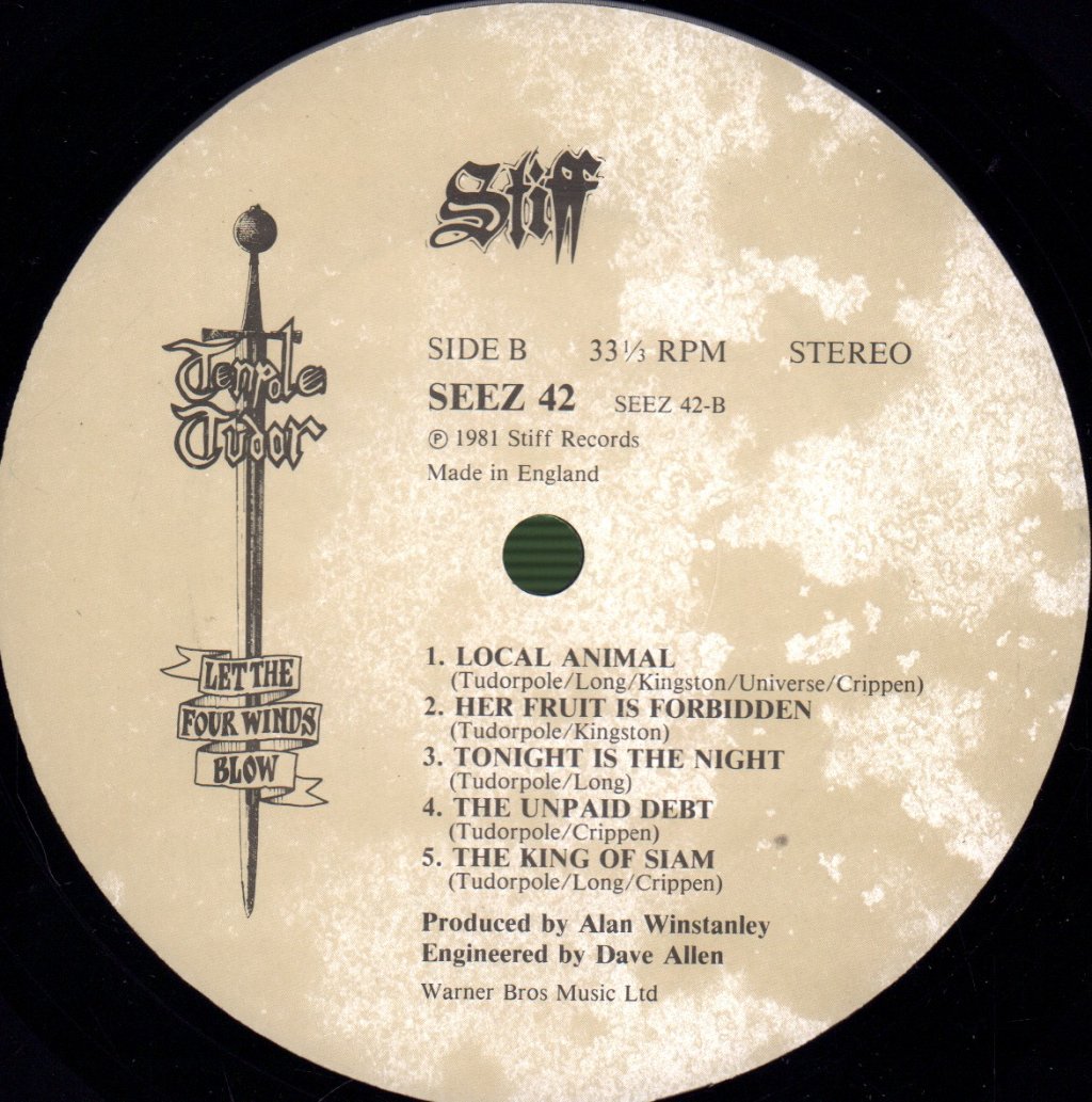Tenpole Tudor - Let The Four Winds Blow - Lp