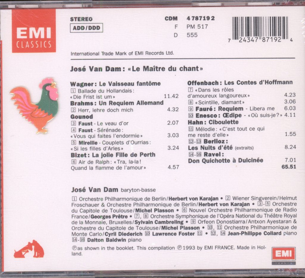 José van Dam - Le Maître Du Chant - Cd