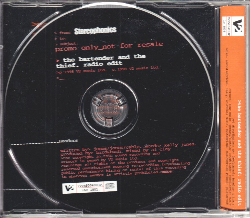 Stereophonics - Bartender And The Thief - Cd