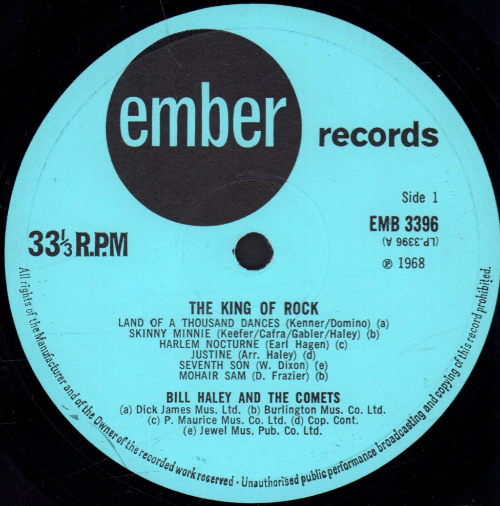 Bill Haley And His Comets - King Of Rock Bill Haley Plays - Lp