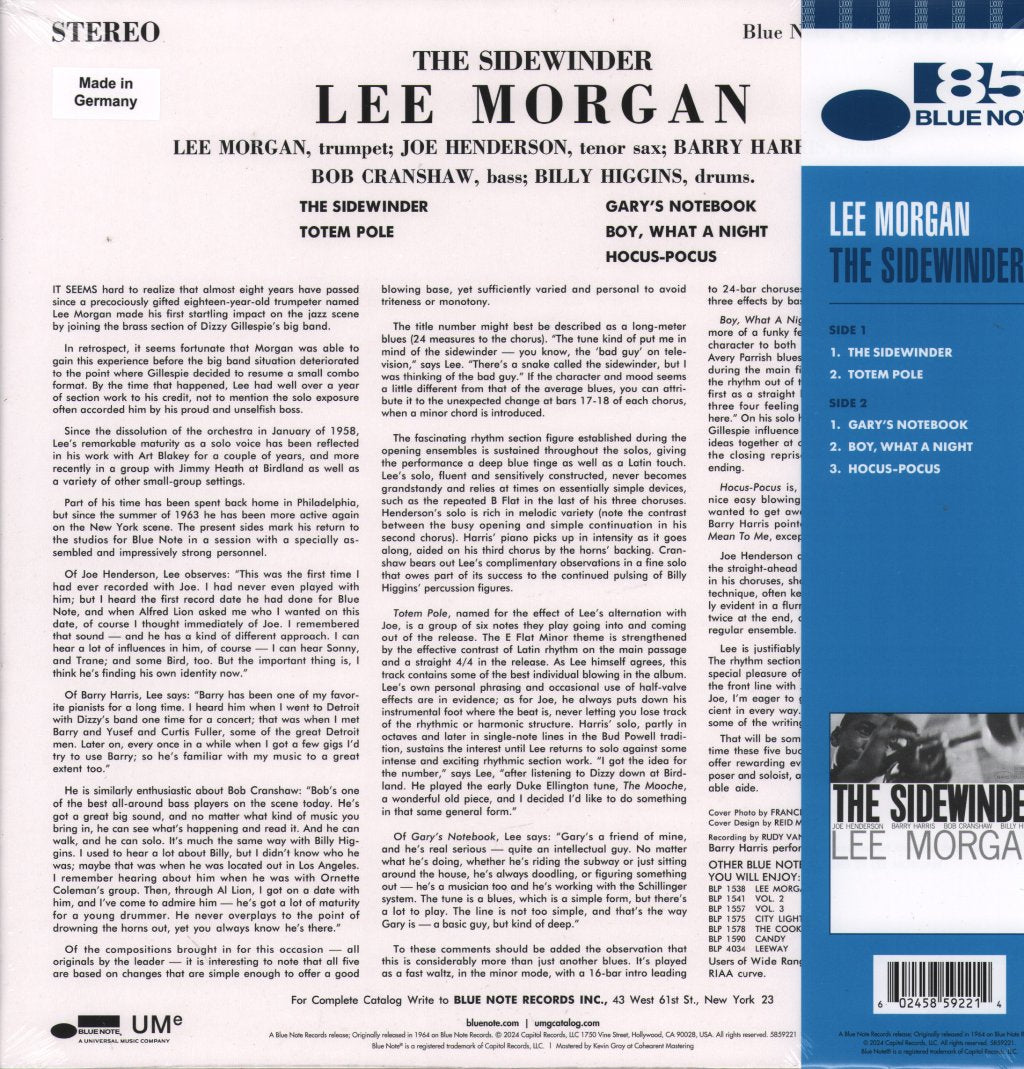 Lee Morgan - Sidewinder - Lp