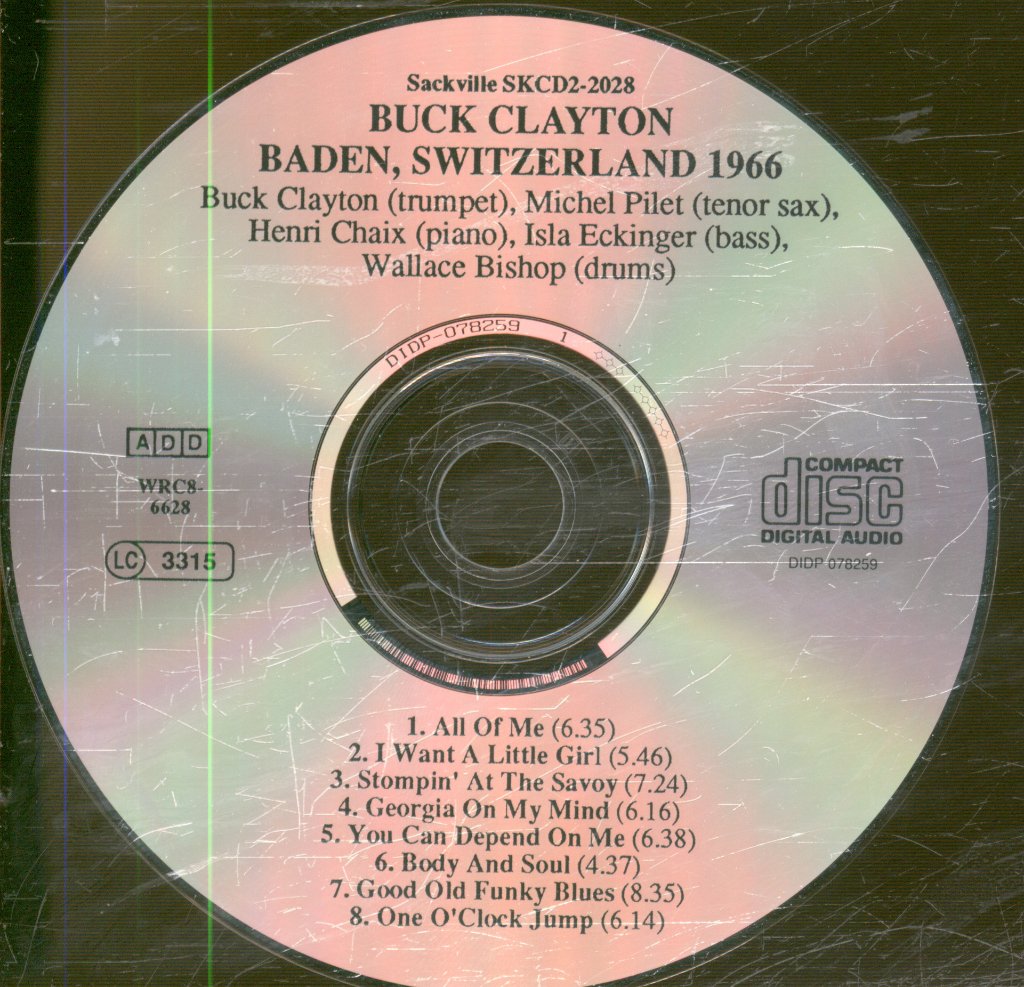 Buck Clayton - Baden Switzerland 1966 - Cd