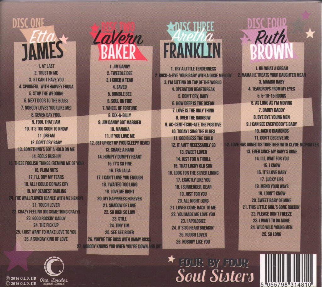 Various Artists - Four By Four Soul Sisters - Cd Set