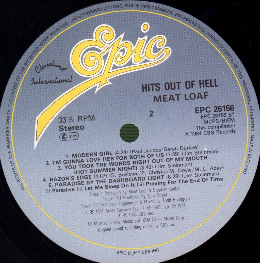 Meat Loaf - Hits Out Of Hell - Lp