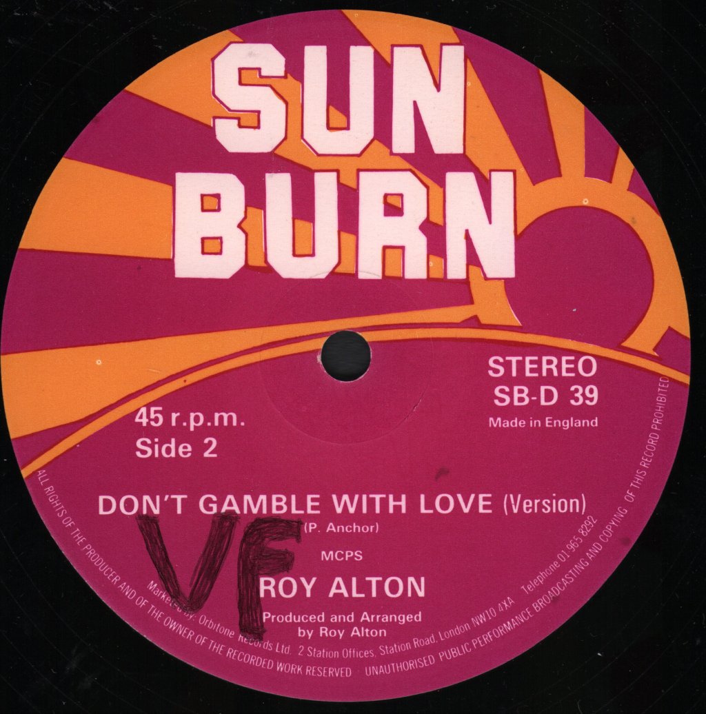 Roy Alton - Don't Gamble With Love / Good Night My Love / Many A Days - 12 Inch