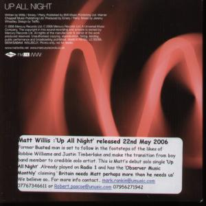 Matt Willis - Up All Night - Cd