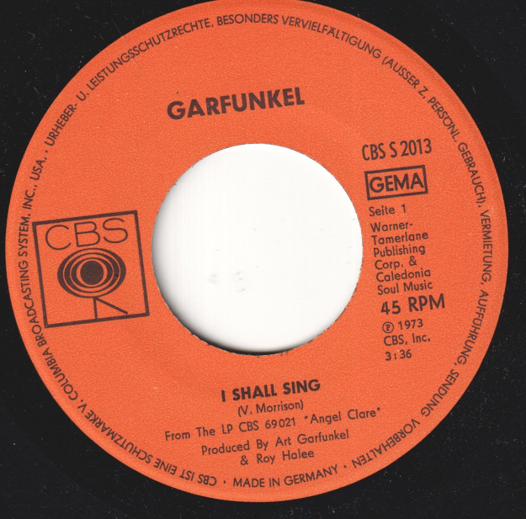 Garfunkel - I Shall Sing - 7 Inch