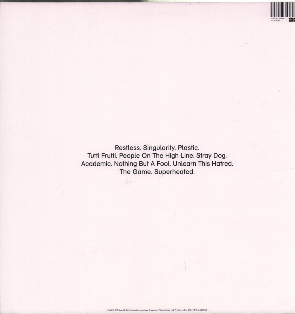 New Order - Music Complete - Double Lp