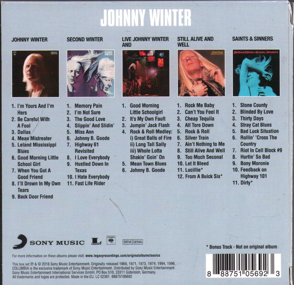 Johnny Winter - Original Album Classics - Cd Set