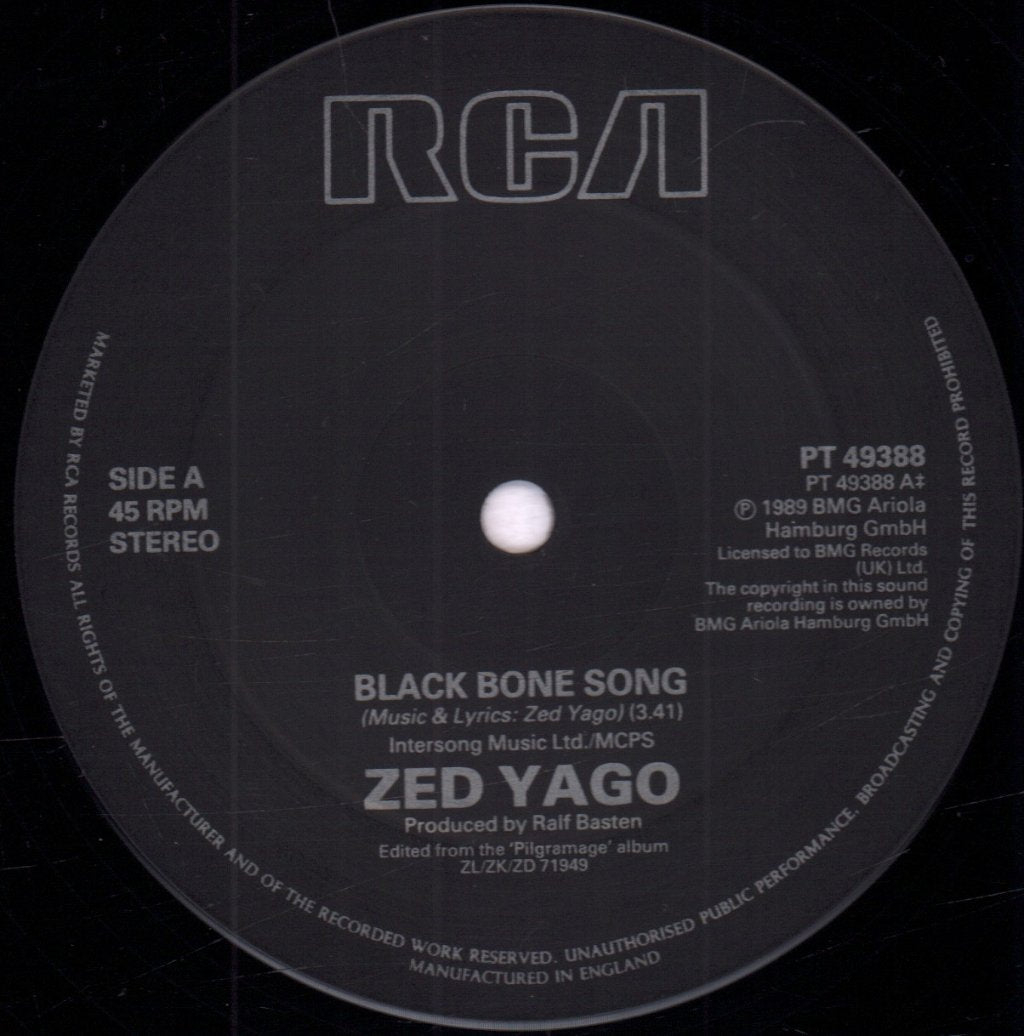 Zed Yago - Black Bone Song - 12 Inch