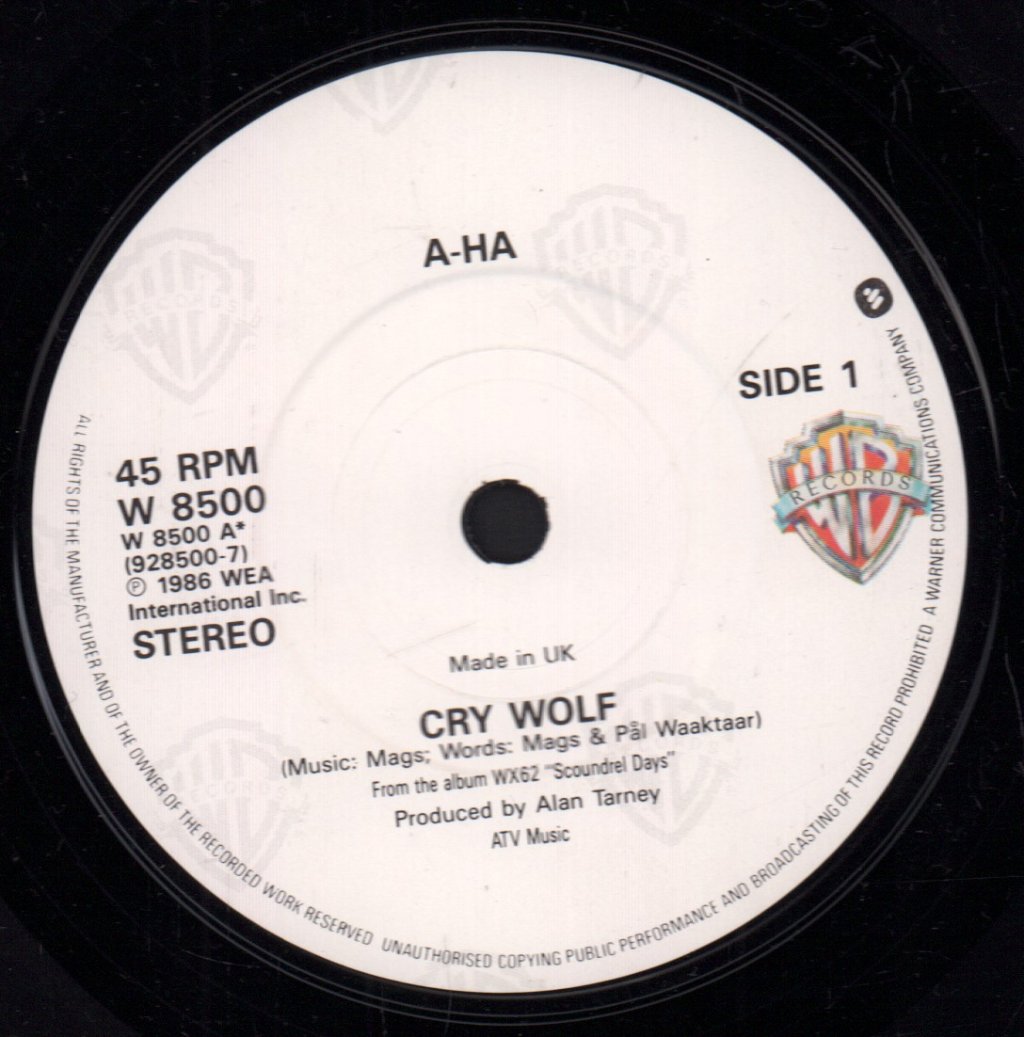 A-Ha - Cry Wolf - 7 Inch