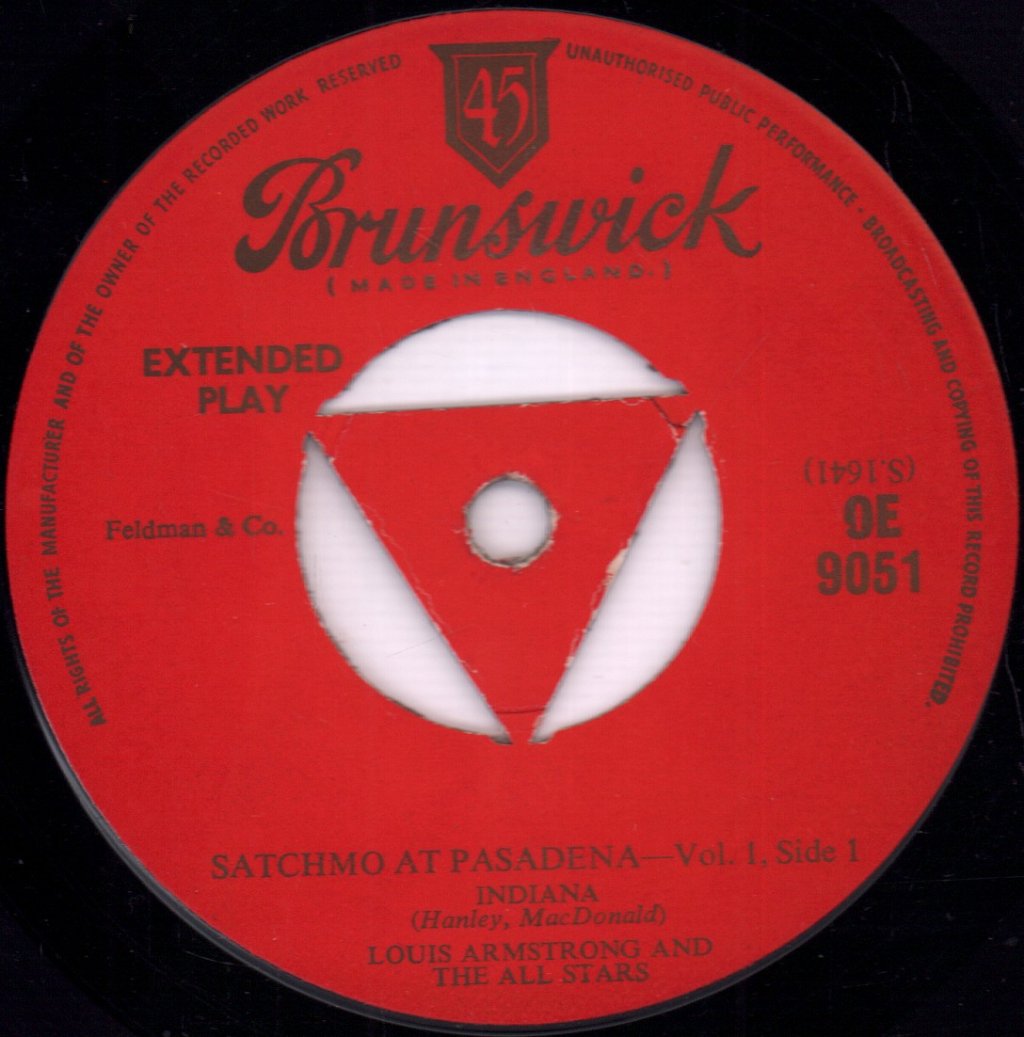 Louis Armstrong And His All-Stars - Satchmo At Pasadena (Volume 1) - 7 Inch