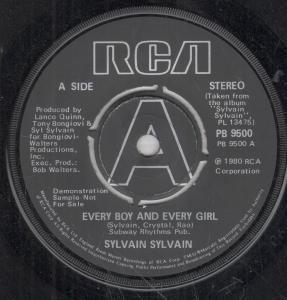 Sylvain Sylvain - Every Boy And Every Girl - 7 Inch