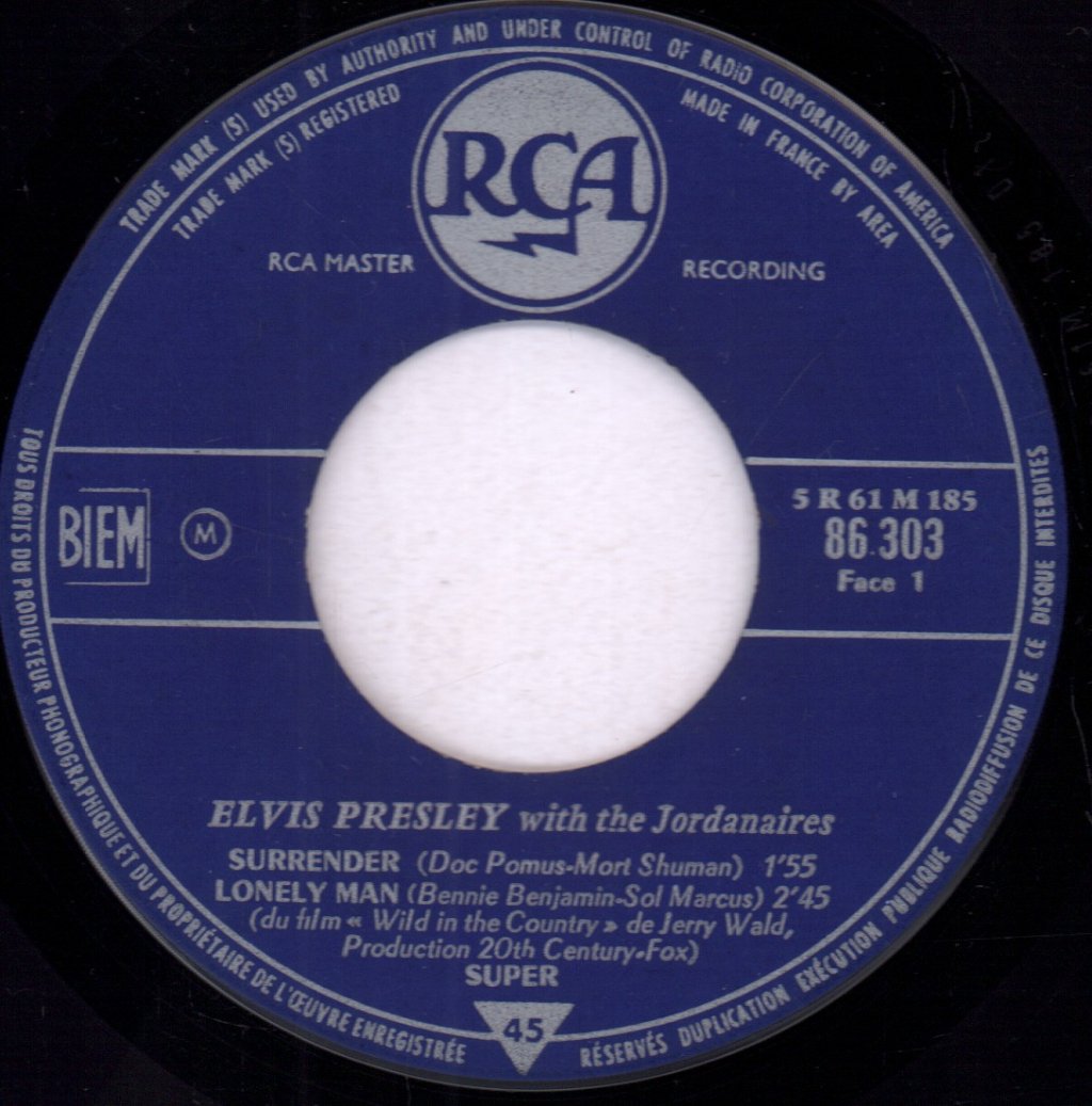 Elvis Presley - Surrender - 7 Inch