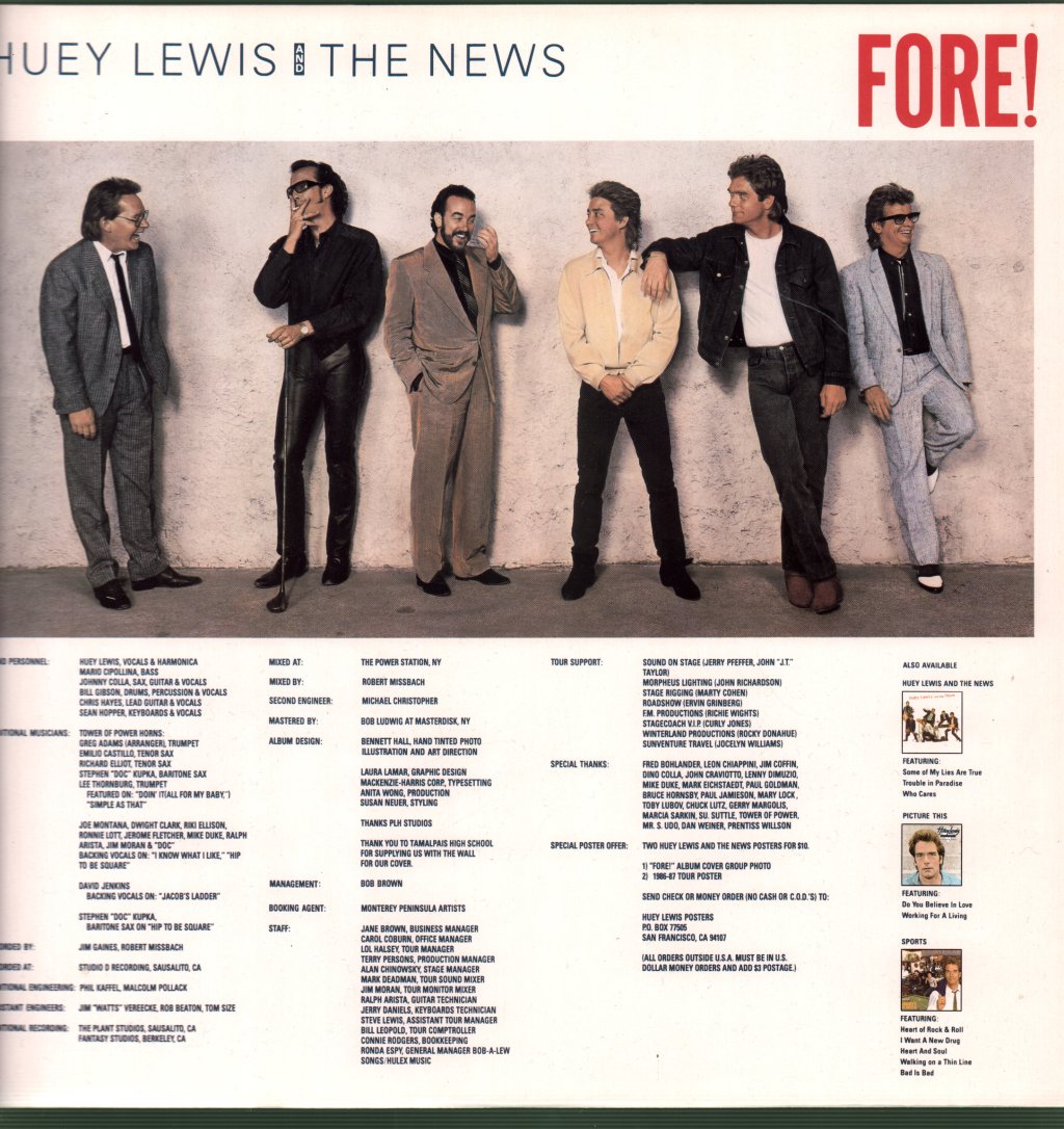 Huey Lewis And The News - Fore - Lp
