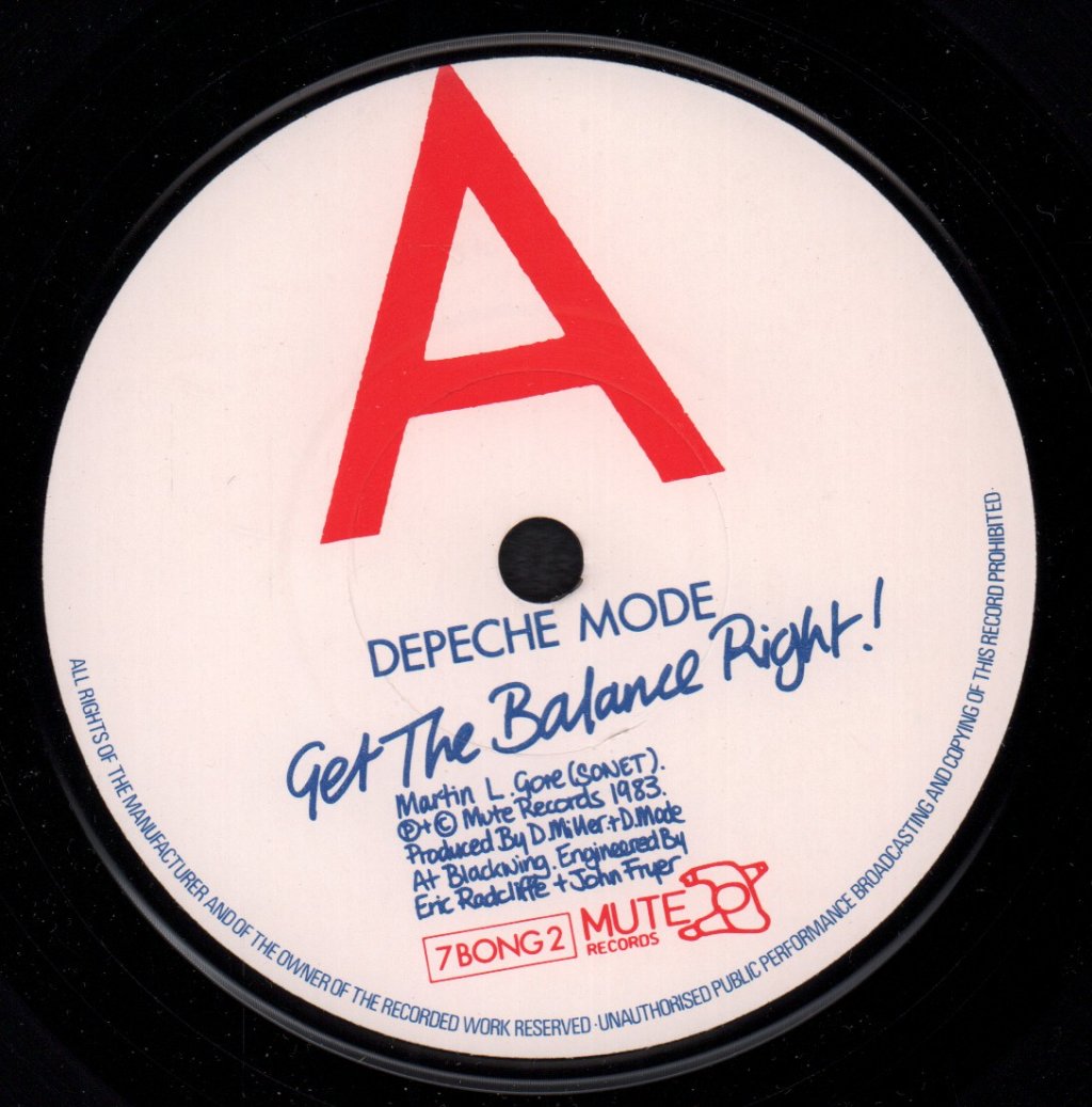 Depeche Mode - Get The Balance Right - 7 Inch
