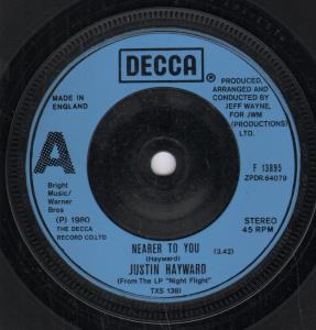 Justin Hayward - Nearer To You - 7 Inch