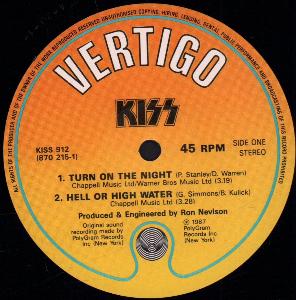 Kiss - Turn On The Night - 12 Inch