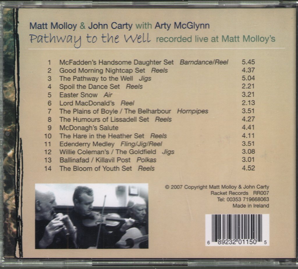 Matt Molloy & John Carty With Arty McGlynn - Pathway To The Well - Cd