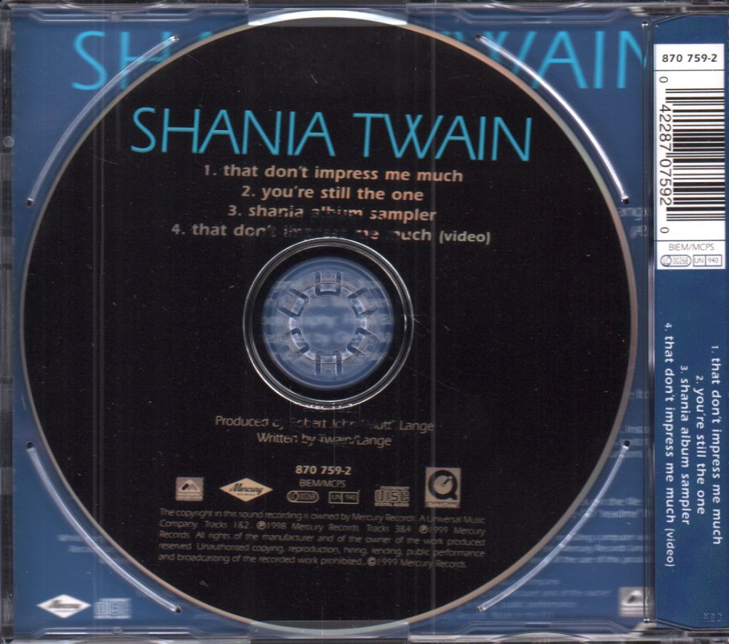 Shania Twain - That Don't Impress Me Much - Cd