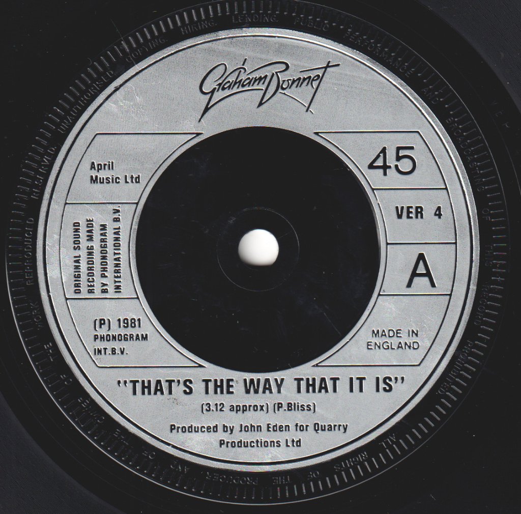 Graham Bonnet - That's The Way That It Is - 7 Inch