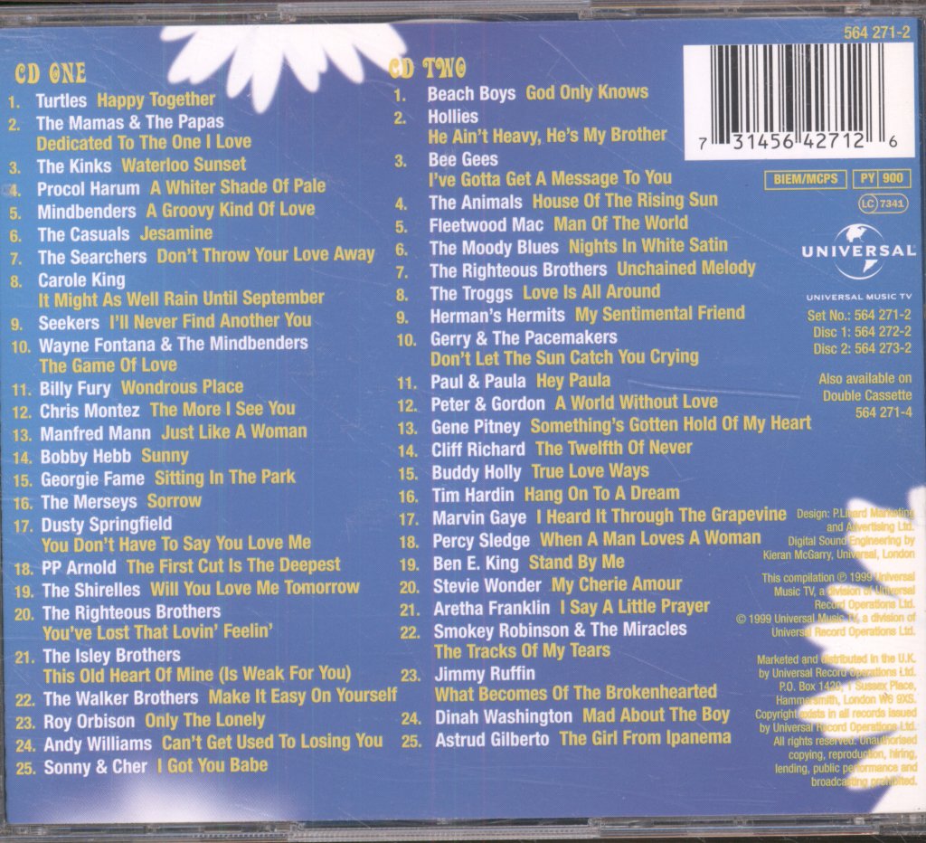 Various Artists - Sixties Summer Love - Double Cd