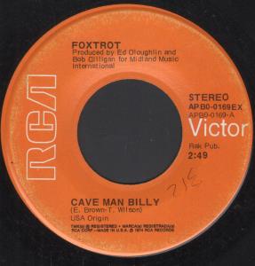 Foxtrot - Cave Man Billy - 7 Inch