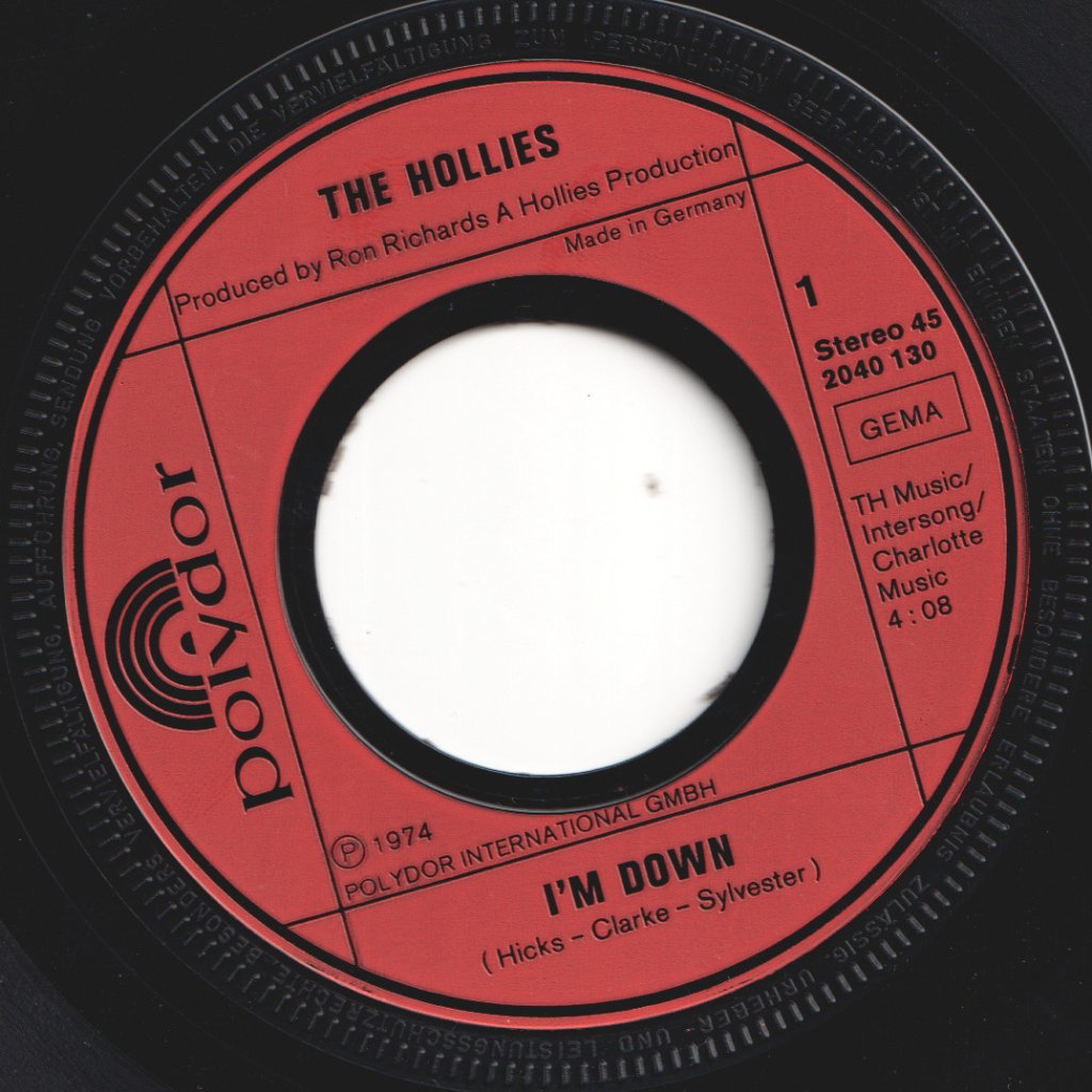 Hollies - I'm Down - 7 Inch