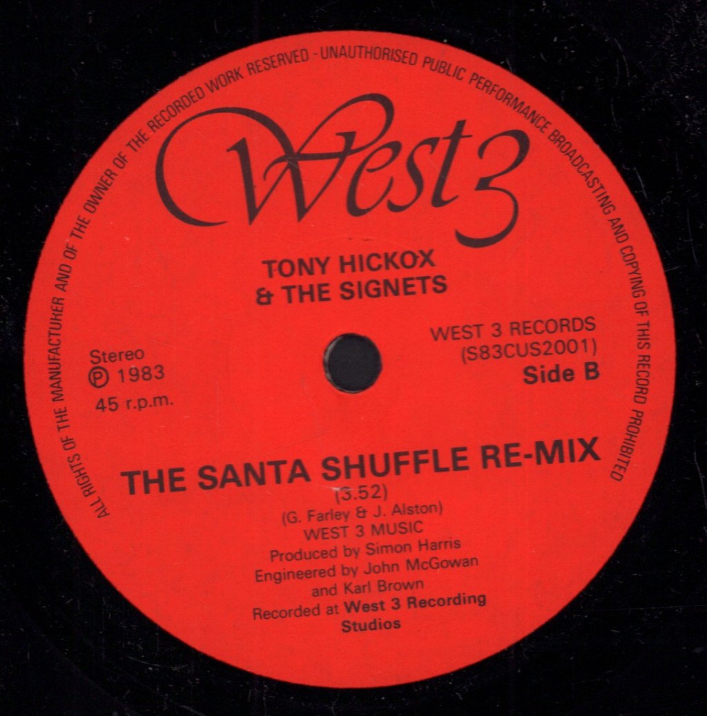 tony hickox & the signets - santa shuffle - 7 Inch