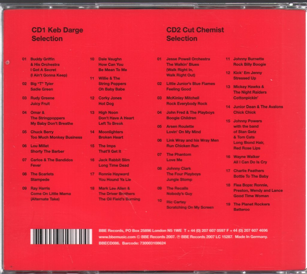 Keb Darge & Cut Chemist - Lost And Found (Rockabilly And Jump Blues) - Double Cd