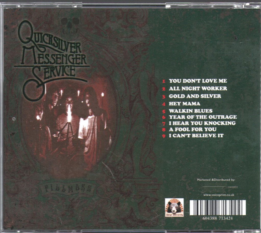 Quicksilver Messenger Service - Live At The Filmore Auditorium, San Francisco, 6th February 1967 - Cd