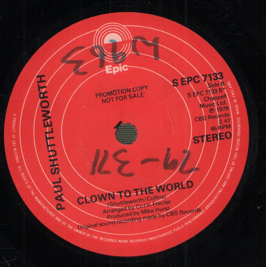 Paul Shuttleworth - It Hurts To Be In Love - 7 Inch