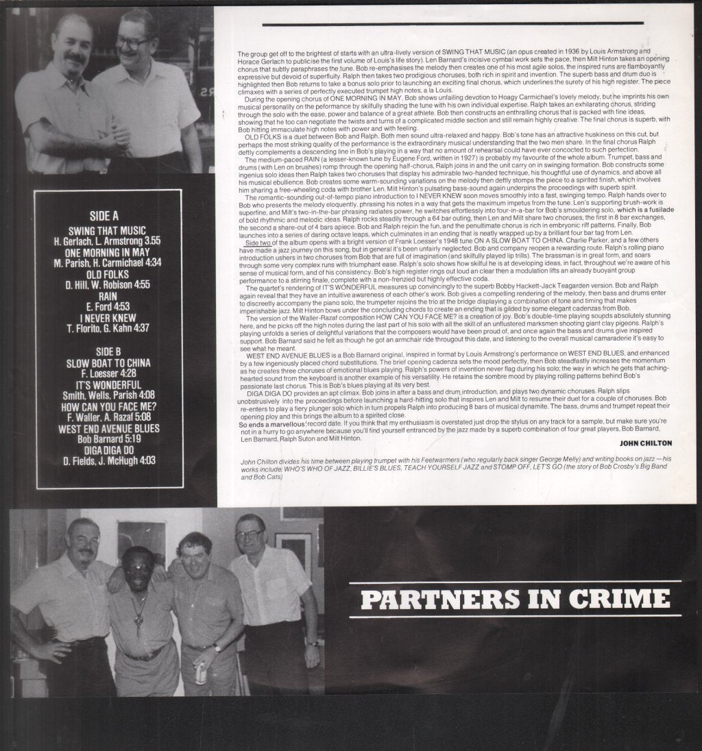 Ralph Sutton and Bob Barnard - Partners In Crime - Lp