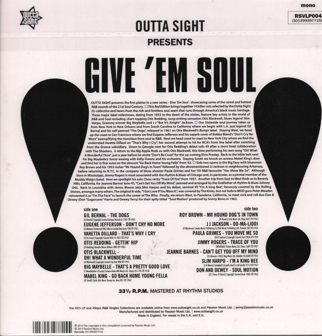 Various Artists - Give 'Em Soul - Lp