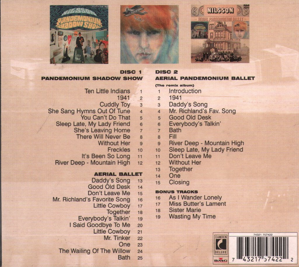 Harry Nilsson - Pandemonium Shadow Show / Aerial Ballet / Aerial Pandemonium Ballet - Double Cd