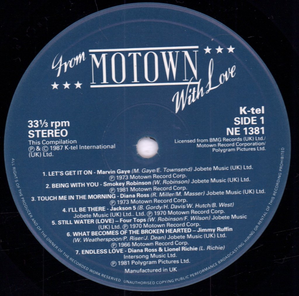 Various Artists - From Motown With Love - Double Lp