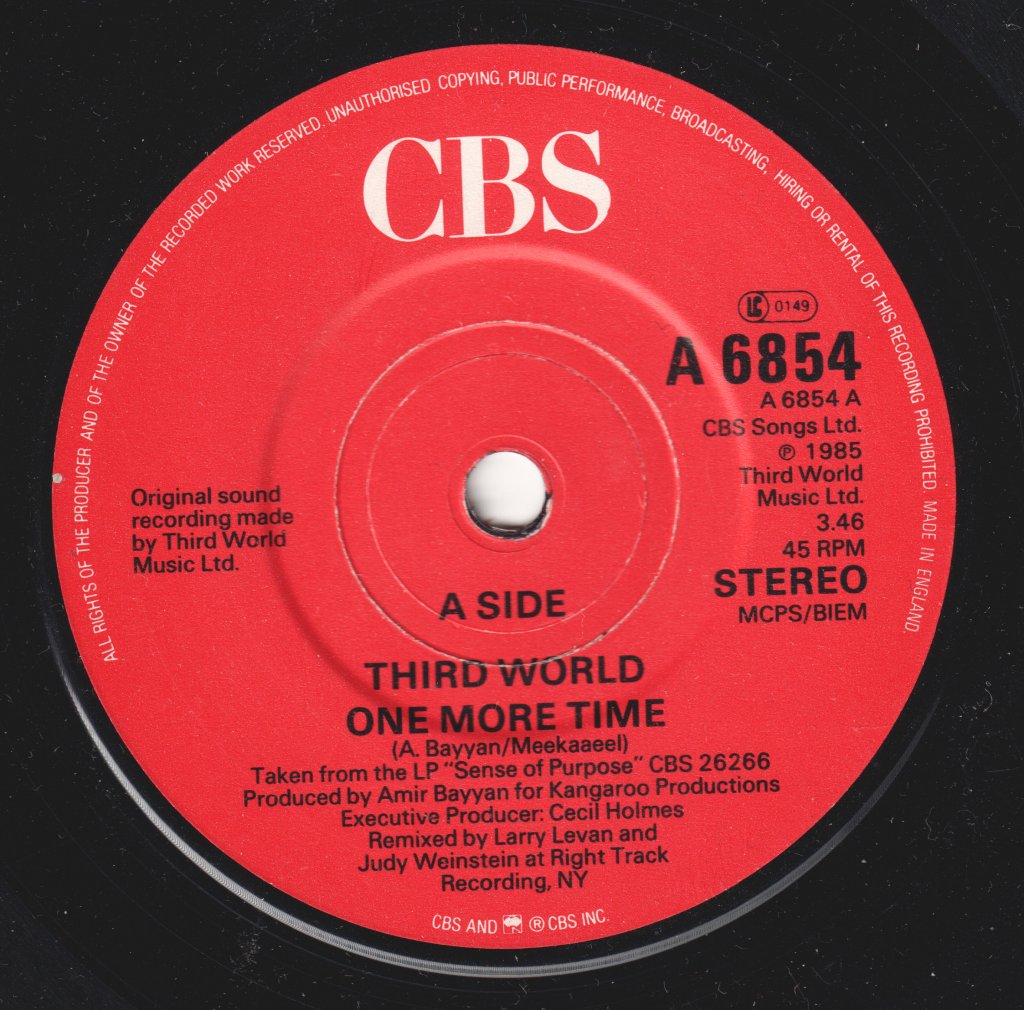 Third World (Reggae) - One More Time - 7 Inch