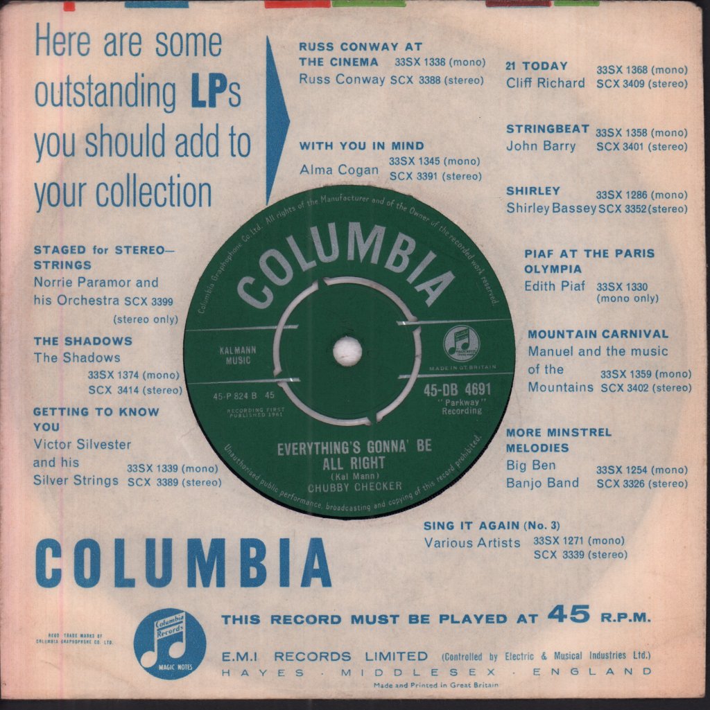 Chubby Checker - Let's Twist Again - 7 Inch