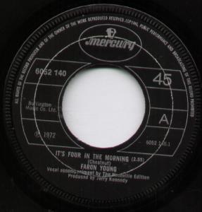 Faron Young - It's Four In The Morning - 7 Inch