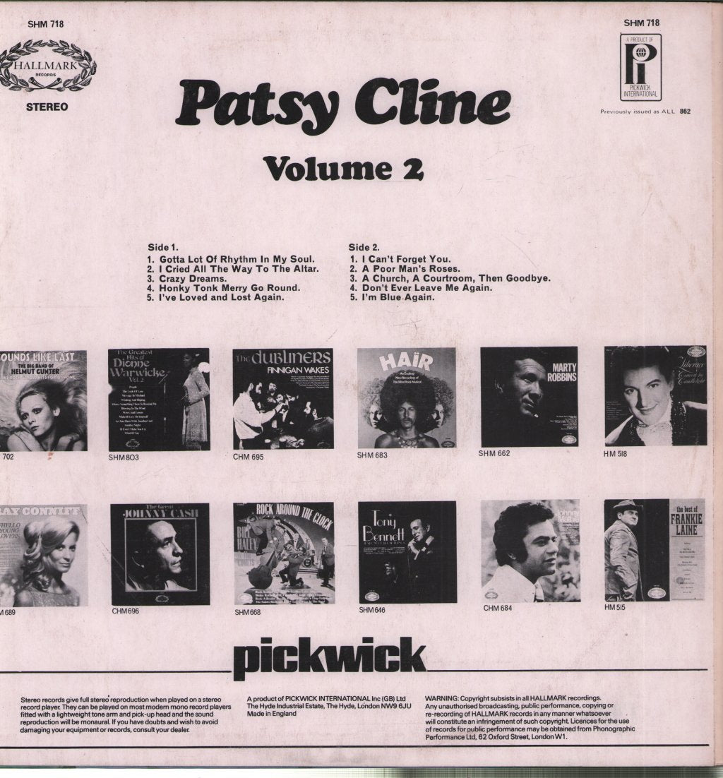 Patsy Cline - Volume 2 - Lp