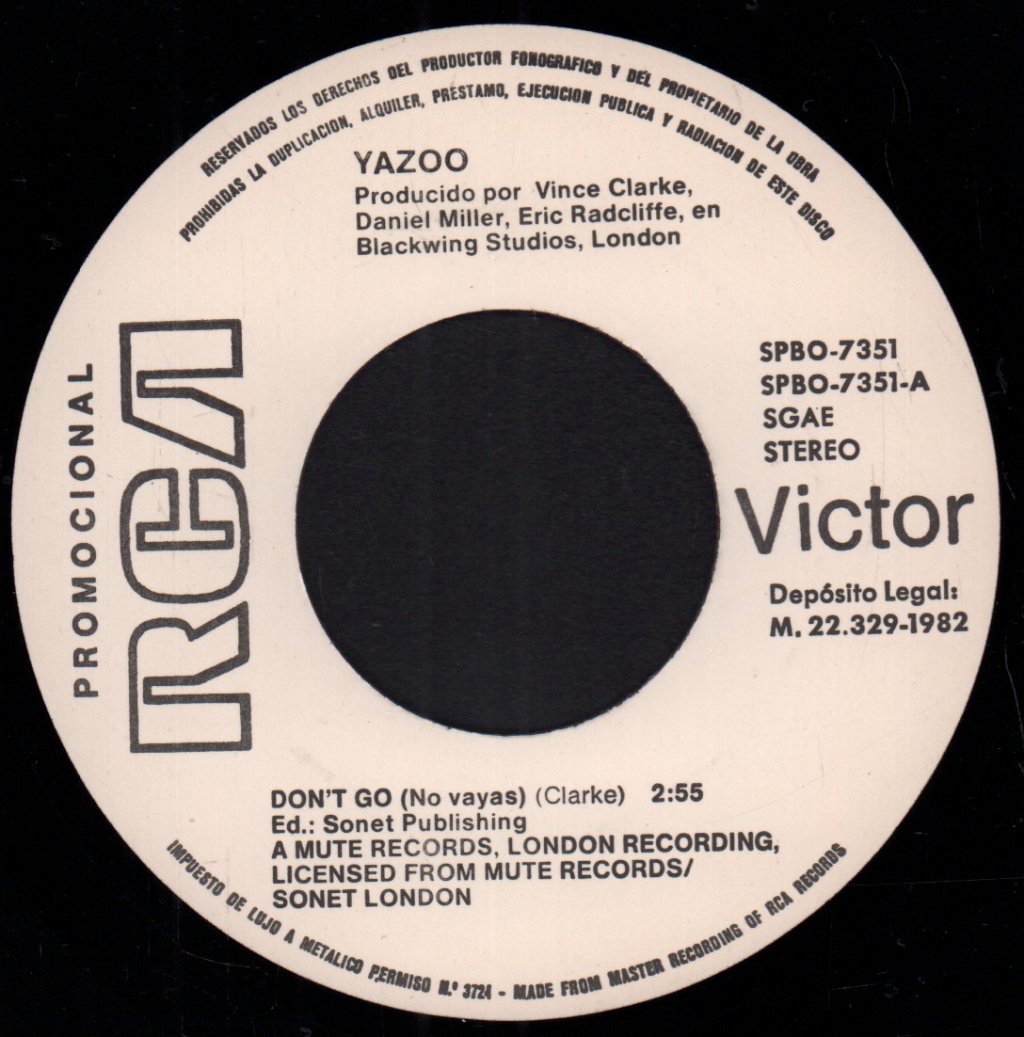 Yazoo - Don't Go - 7 Inch