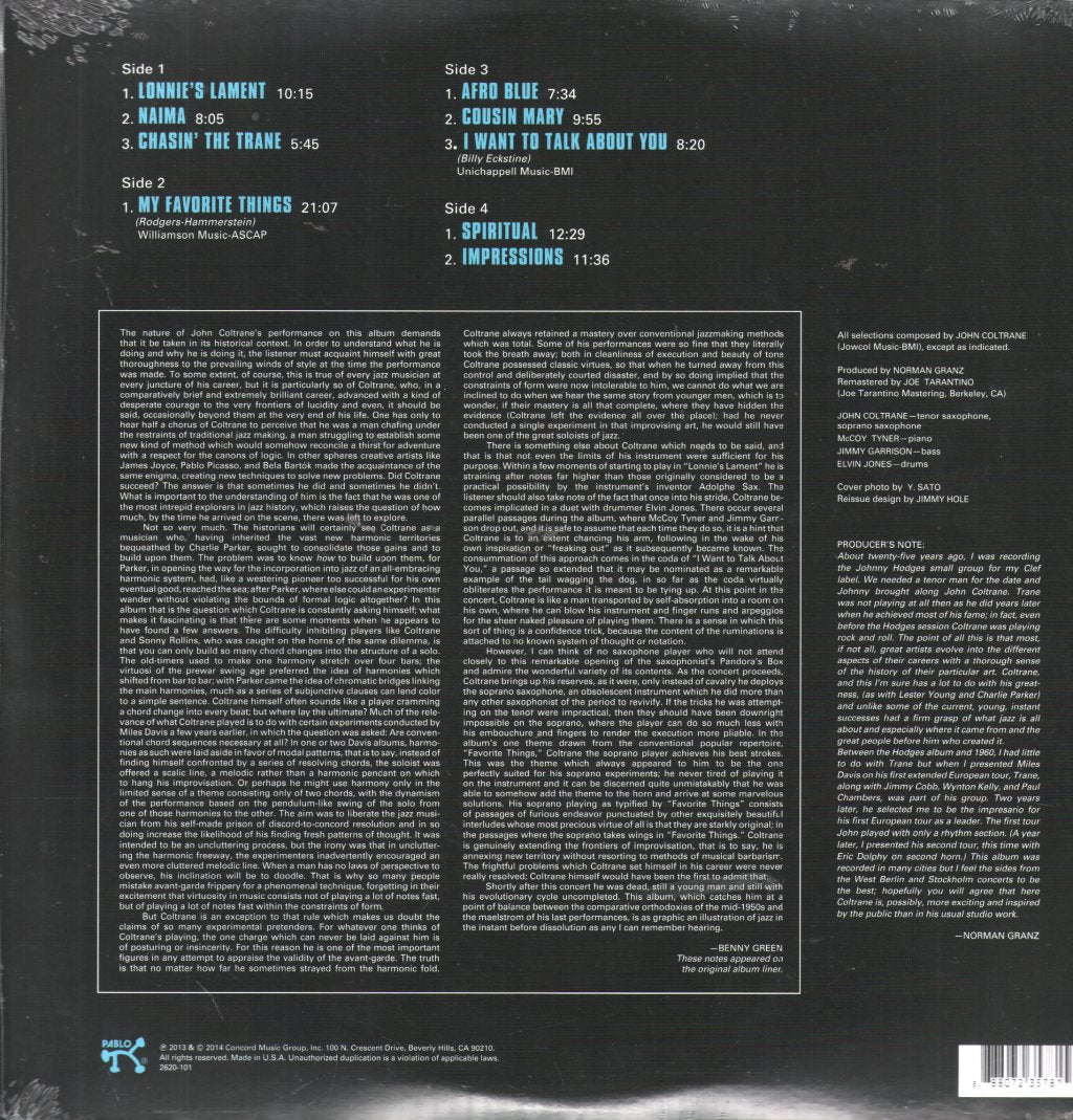 John Coltrane - Afro Blue Impressions - Double Lp
