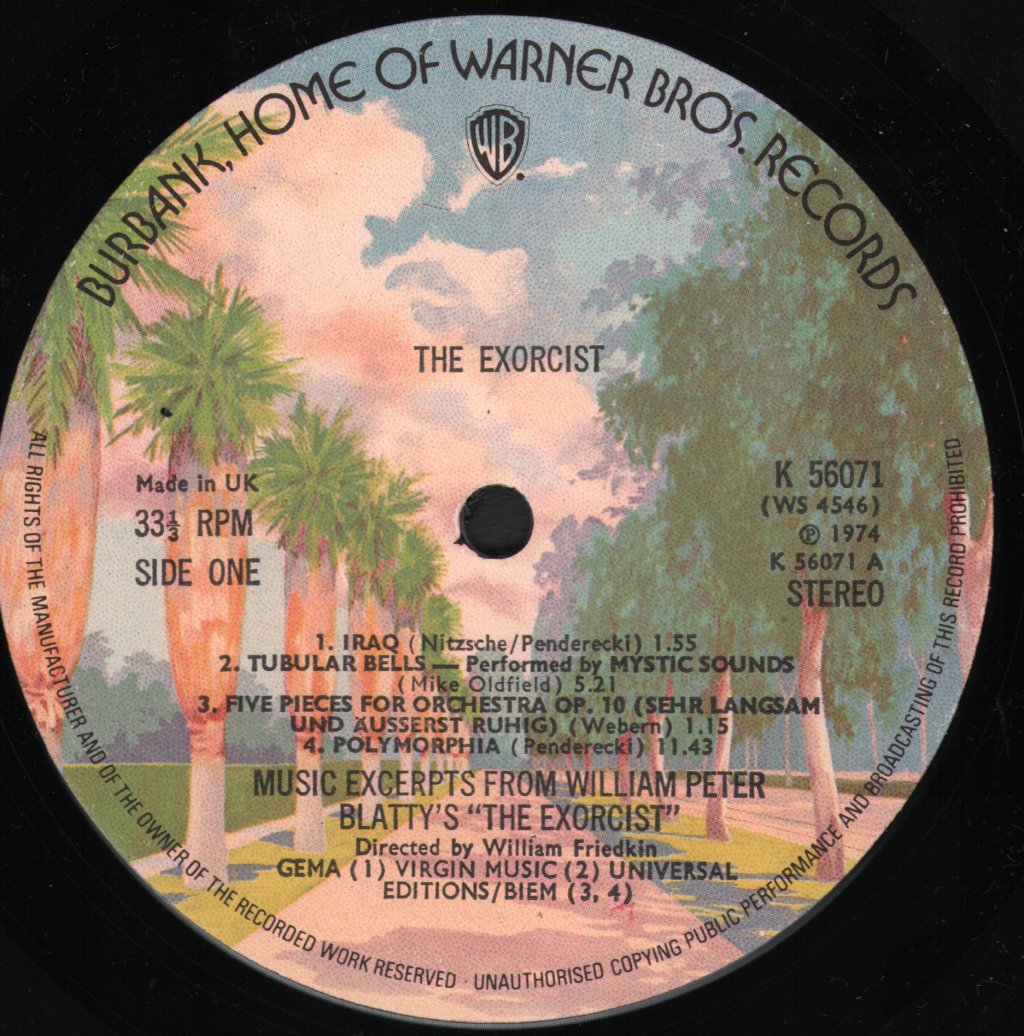 National Philharmonic Orchestra - Musical Excerpts From William Peter Blatty's The Exorcist - Lp