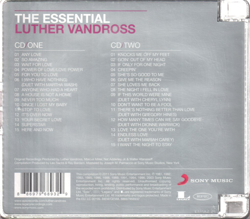 Luther Vandross - Essential Luther Vandross - Double Cd