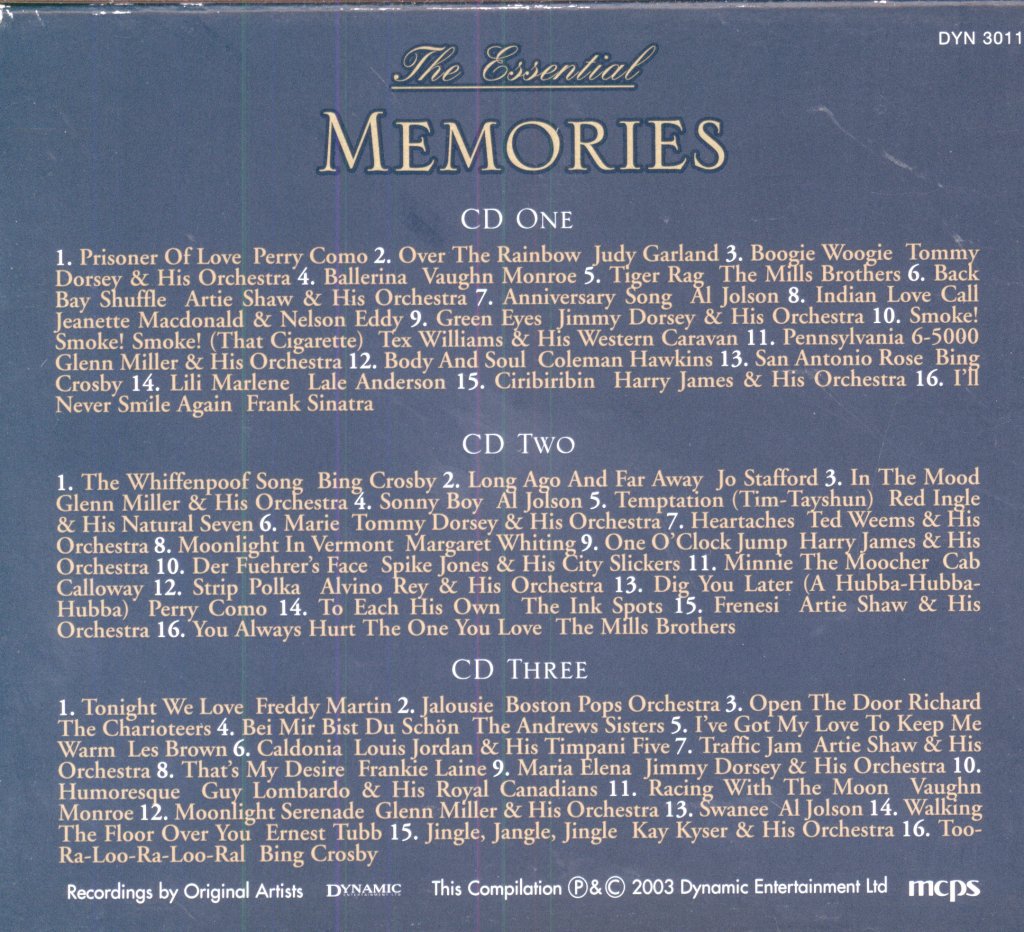 Various Artists - Essential Memories - Cd Set