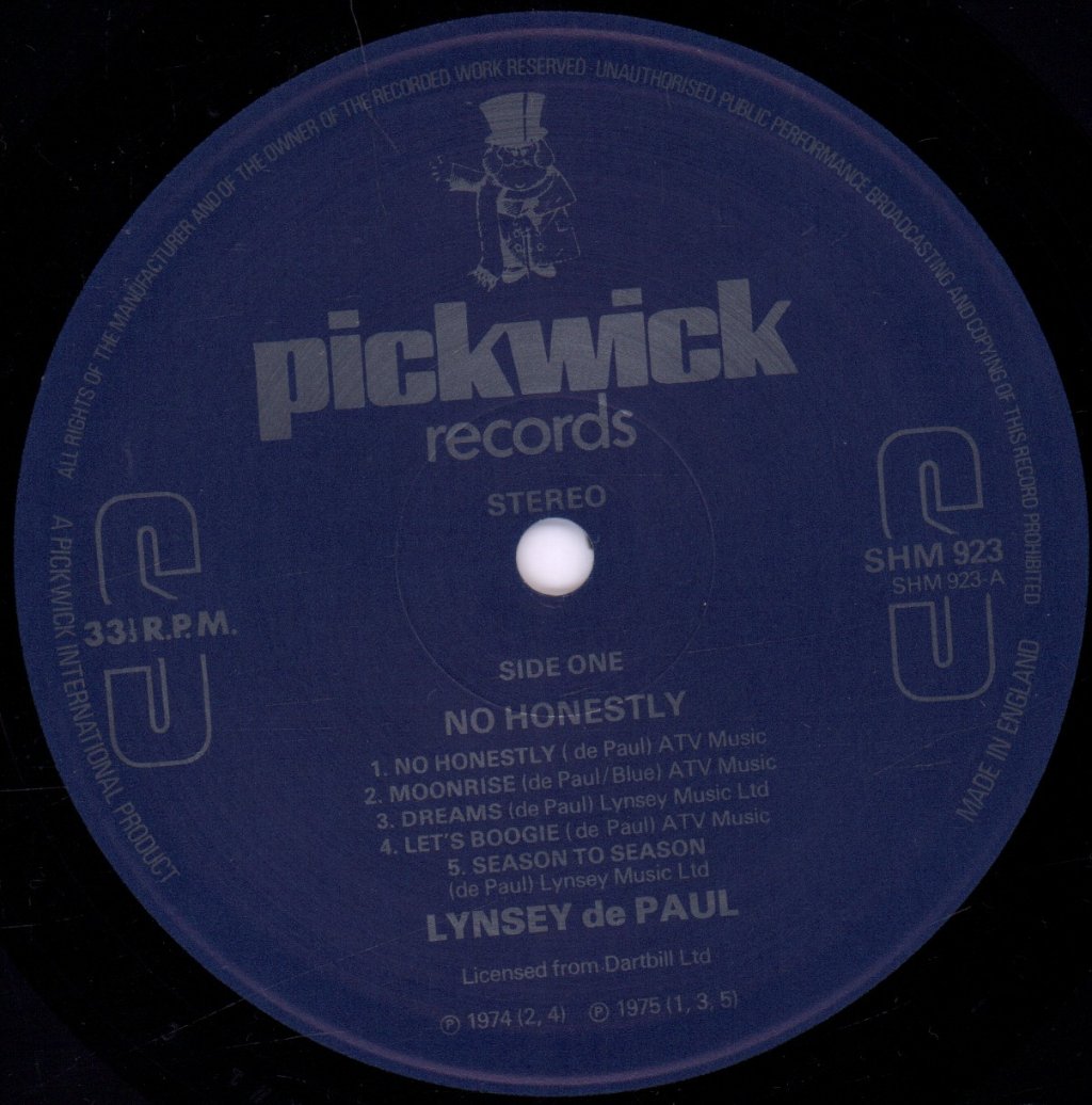 Lynsey De Paul - No Honestly - Lp