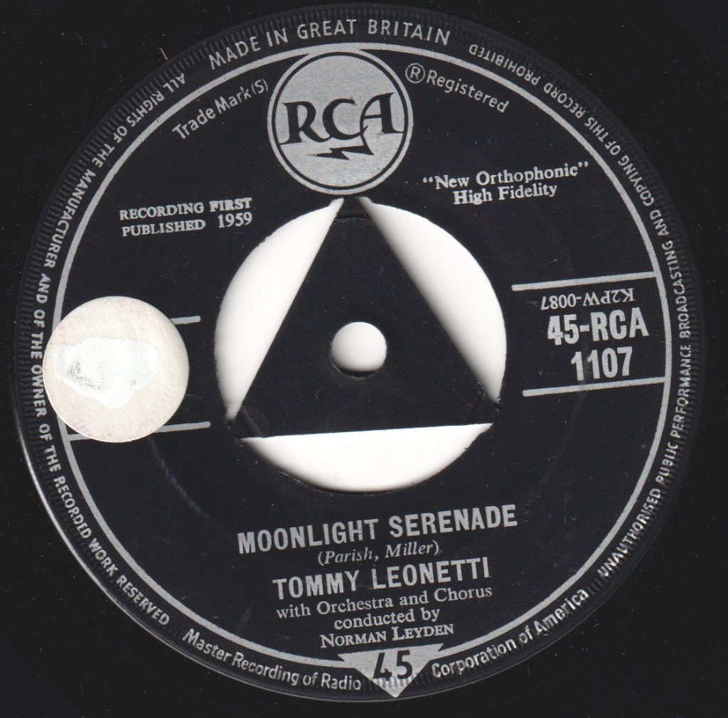 Tommy Leonetti - Moonlight Serenade / Dream Lover - 7 Inch
